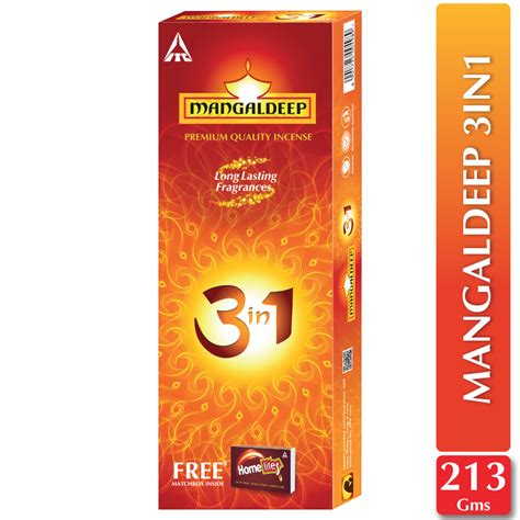 Mangaldeep 3in1 Agarbatti - 3 unique, long lasting fragrances