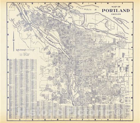 Historic Map : Thomas Bros. Map of Portland Oregon, 1920, Thomas ...