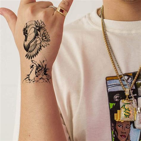 Voorkoms duck sketch Black For Waterproof Men and Women Temporary Body ...