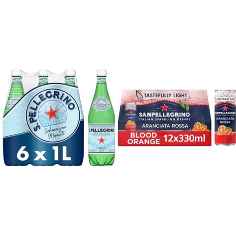 Buy San Pellegrino Sparkling Natural Mineral Water 6x1L & Italian ...