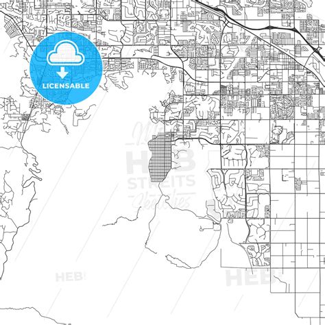 La Quinta, California - Area Map - Light – HEBSTREITS - map of la quinta california