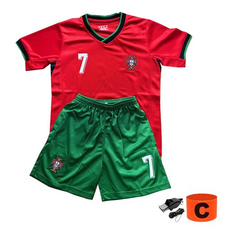 Big Kids Soccer Jersey EURO-2024 Boys Football Uniforms For Ronaldo Fan ...