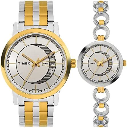 TIMEX Classics Analog Watch for Unisex with Silver-Tone Round Dial ...