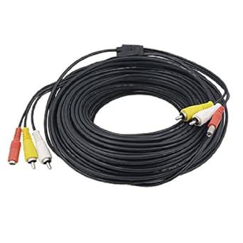 uxcell Audio Video RCA DC Power Cable for CCTV Security Camera : Amazon ...