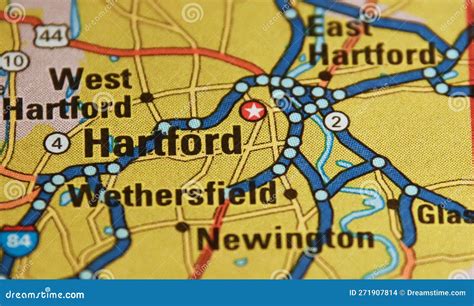 Map Image of Hartford Connecticut Stock Photo - Image of rocky, west ...