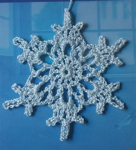 Crochet Thread Snowflake Pattern 的图像结果