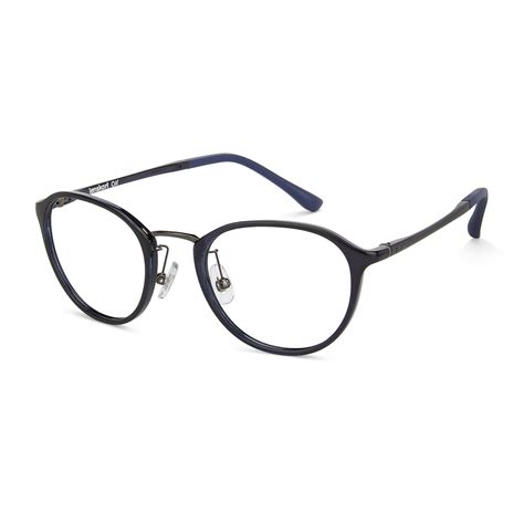 Blue Gunmetal Blue Full Rim Round Lenskart Air Comfort LA E13408AF-C4 ...