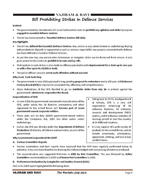 Vajiram And Ravi-The Recitals-Current Affairs-July 2021-English Medium ...