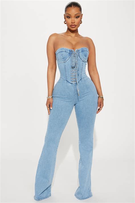 Long & Short Sleeve Denim Jumpsuits | Fashion Nova