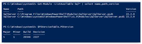 Image result for SQL Server PowerShell Module