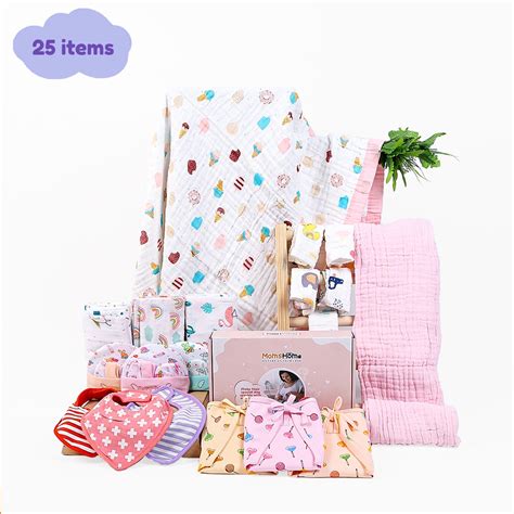 Baby Essential Gift Set | Pink | 25 Item – Moms Home