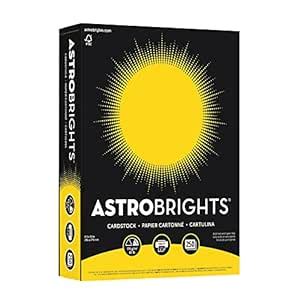Neenah Astrobrights Premium Color Cardstock, 65 lb, 8.5 x 11 Inches ...
