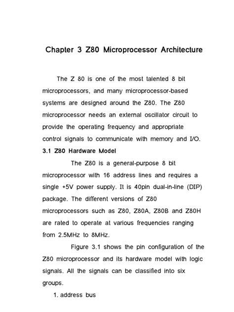 Image result for Z80 Microprocessor Instruction Set