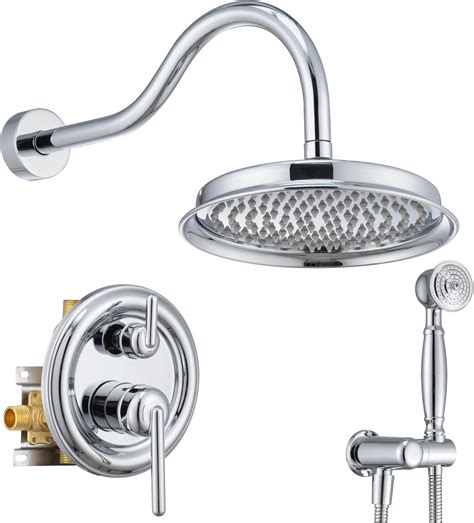 Wintap Brushed Nickel Roman Bathtub Faucet Set with Hand Shower and ...