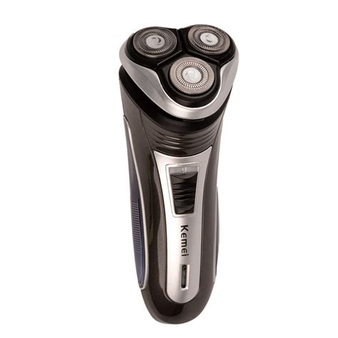 Kemei Rechargeable Electric Shaving Triple Floating Blade Heads Beard ...