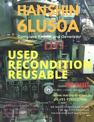 HANSHIN 6LU50A | Ship Machinery | Used Recondition