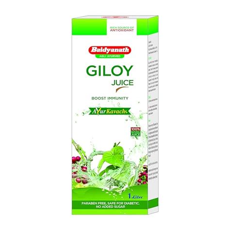 Buy Baidyanath Giloy Juice Natural Immunity Booster 1 Litre Online at ...