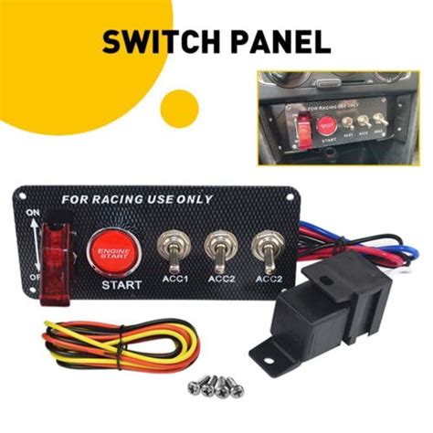 Carbon Ignition Switch Panel Engine Start Push India | Ubuy