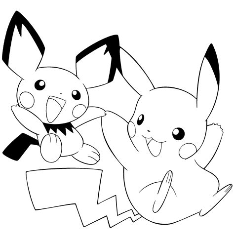 Pikachu coloring pages to download and print for free