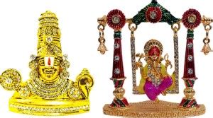 FABZONE Combo of 2 God Tirupati Balaji & Ganesha Car Dashboard Idol ...