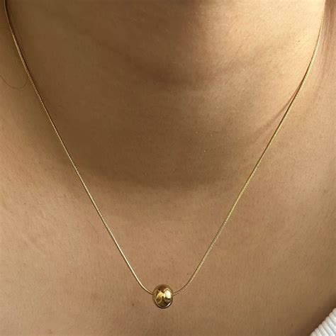 Pebble 18k gold plated Necklace – Terrana