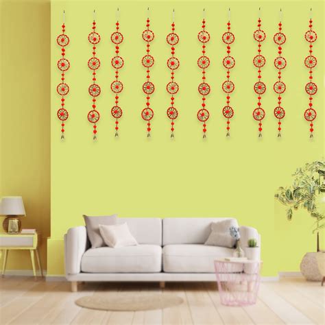CraftVatika Pom Pom Wall Hanging Latkans for Home Decorations, Pom Pom ...