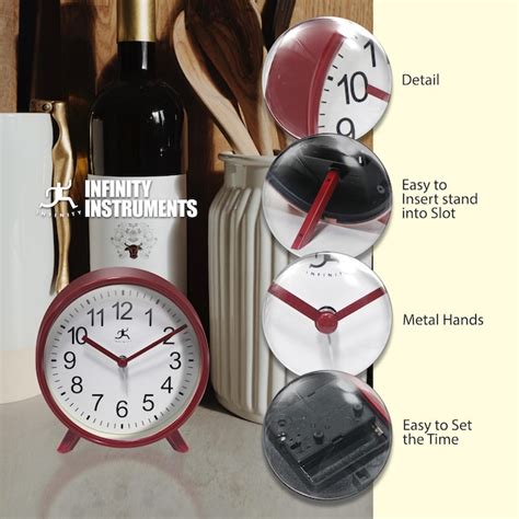 Infinity Instruments Analog Round Tabletop Classic with Alarm in the ...