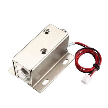 uxcell DC 24V 0.15A 9.3mm Electromagnetic Solenoid Lock Assembly for ...