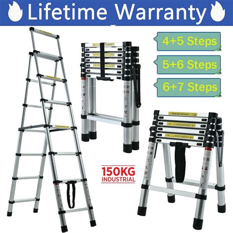 Bowoshen 67 Steps Aluminium Ladder 2 Ways India | Ubuy