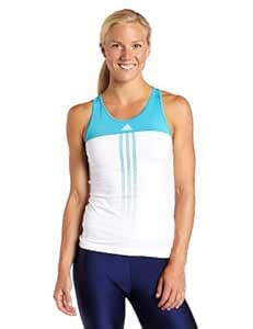 adidas Women's RESPONSE Tank (White, Intense Blue, Large) : Amazon.in ...