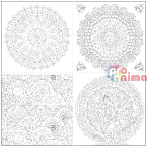 Комплект рисунки за оцветяване Phoenix Art Therapy 25 x 25 cm Mandala ...