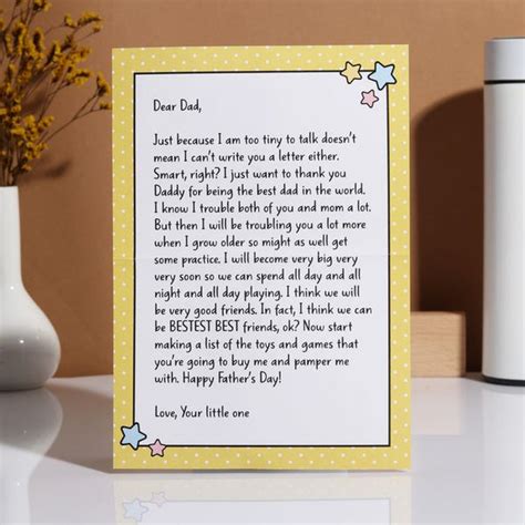 Letter for New Dads - Gift for New Fathers – Oye Happy