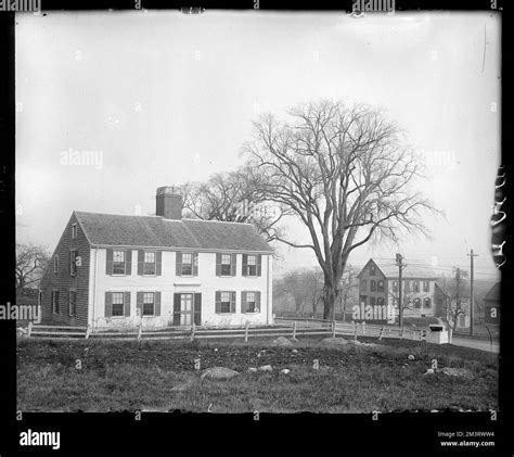 Salt box house , Buildings. Hingham Public Library Glass Slide ...