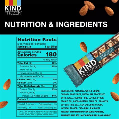 Kind Frozen Dark Chocolate Almond Sea Salt Frozen Treat Bars - Shop ...