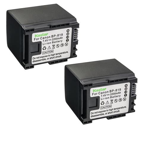 Kastar 2-Pack BP-819 Battery 7.4V 2200mAh Replacement for Canon VIXIA ...