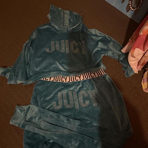 Juicy couture blue velour tracksuit Completely... | Depop in 2025 ...