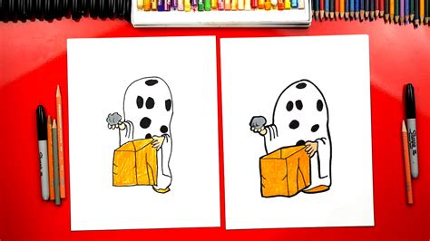 How To Draw Charlie Brown Halloween Ghost - Art For Kids Hub