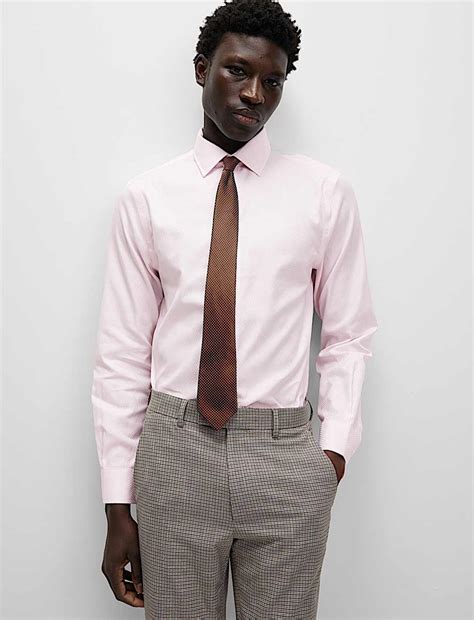 Buy Regular Fit Luxury Pure Cotton Textured Shirt at Marks & Spencer