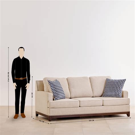 Buy Helios Audrey Fabric 3+2 Seater Sofa Set - Beige from Helios by ...