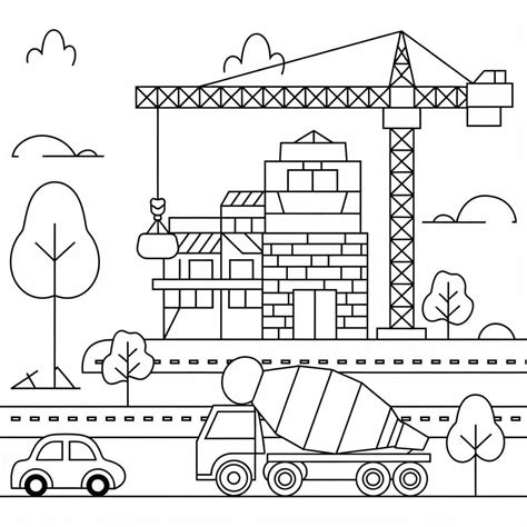Printable Construction coloring page - Download, Print or Color Online ...