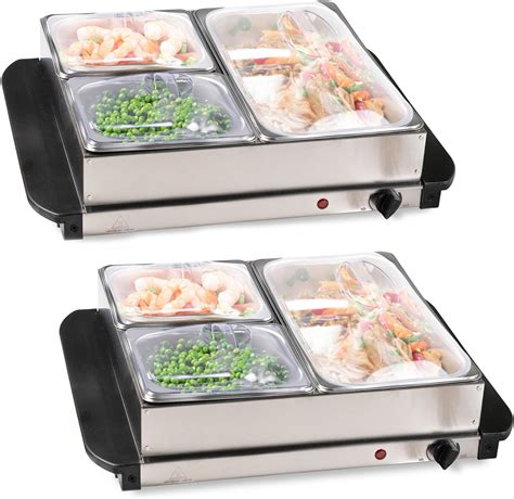 Amazon.com: EHOMEA2Z Food Warmers for Parties 2 Pack,Buffet Servers and Warmers,Warming Trays ...