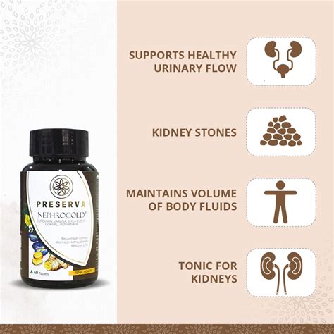 Preserva Wellness Nephrogold Tablets (60 Tabs) for Kidneys Care