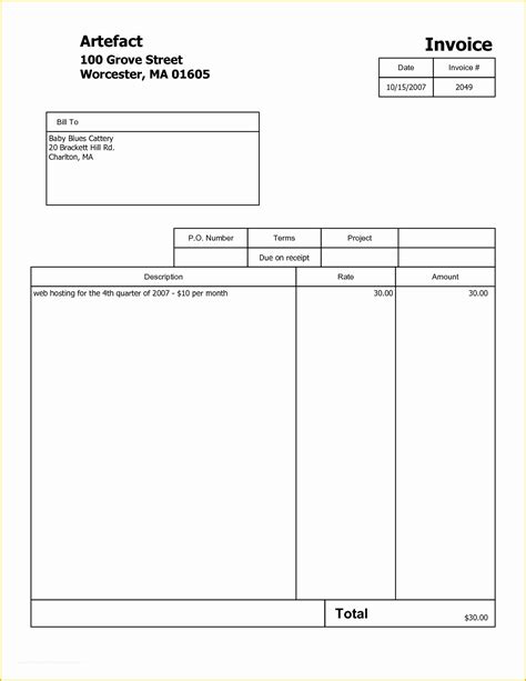 Basic Invoice Template Free 的图像结果