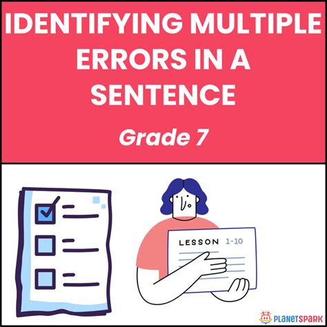Class 7 Grammar Worksheet on Identifying Multiple Errors in Sentences ...