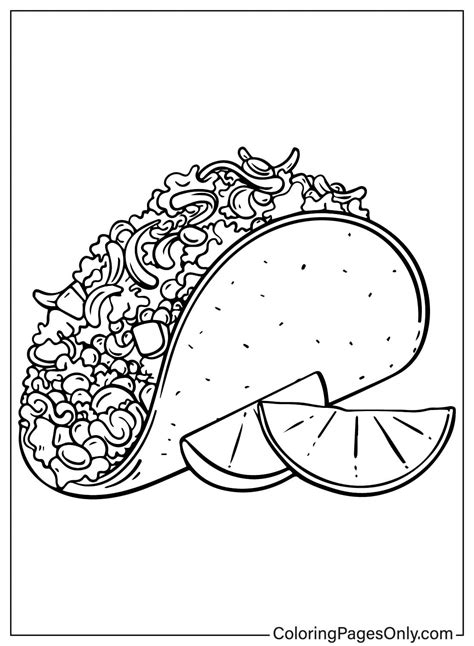 Taco - Free Printable Coloring Pages