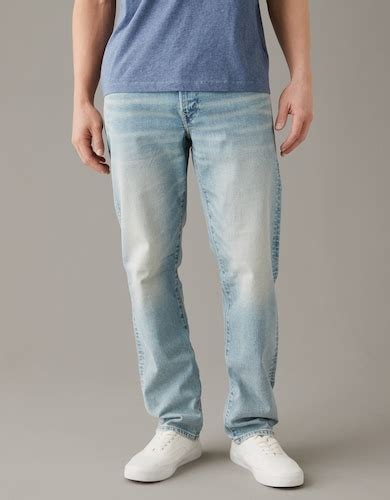 Buy American Eagle Men Blue EasyFlex Original Straight Jean Online