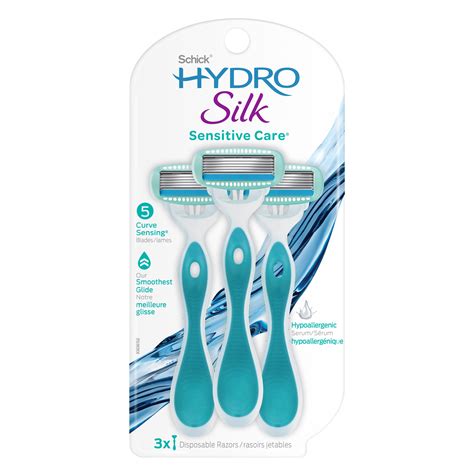 Schick Hydro Silk 5-Blade Sensitive Care Women's Disposable Razors, 3 ...