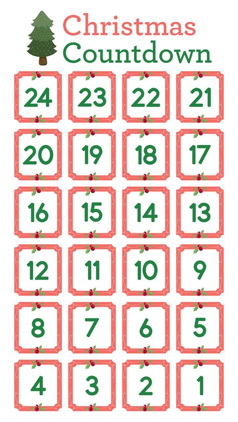 Christmas Countdown Number - 15 Free PDF Printables | Printablee ...