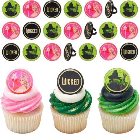 Amazon.com: Wicked Cupcake Rings With Glinda And Elphaba, 24 Cupcake ...