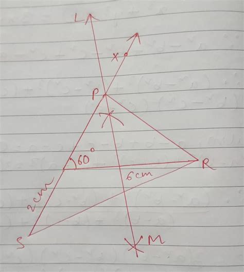 construct a triangle pqr where QR is equal to 6.5 CM angle Q is equal ...